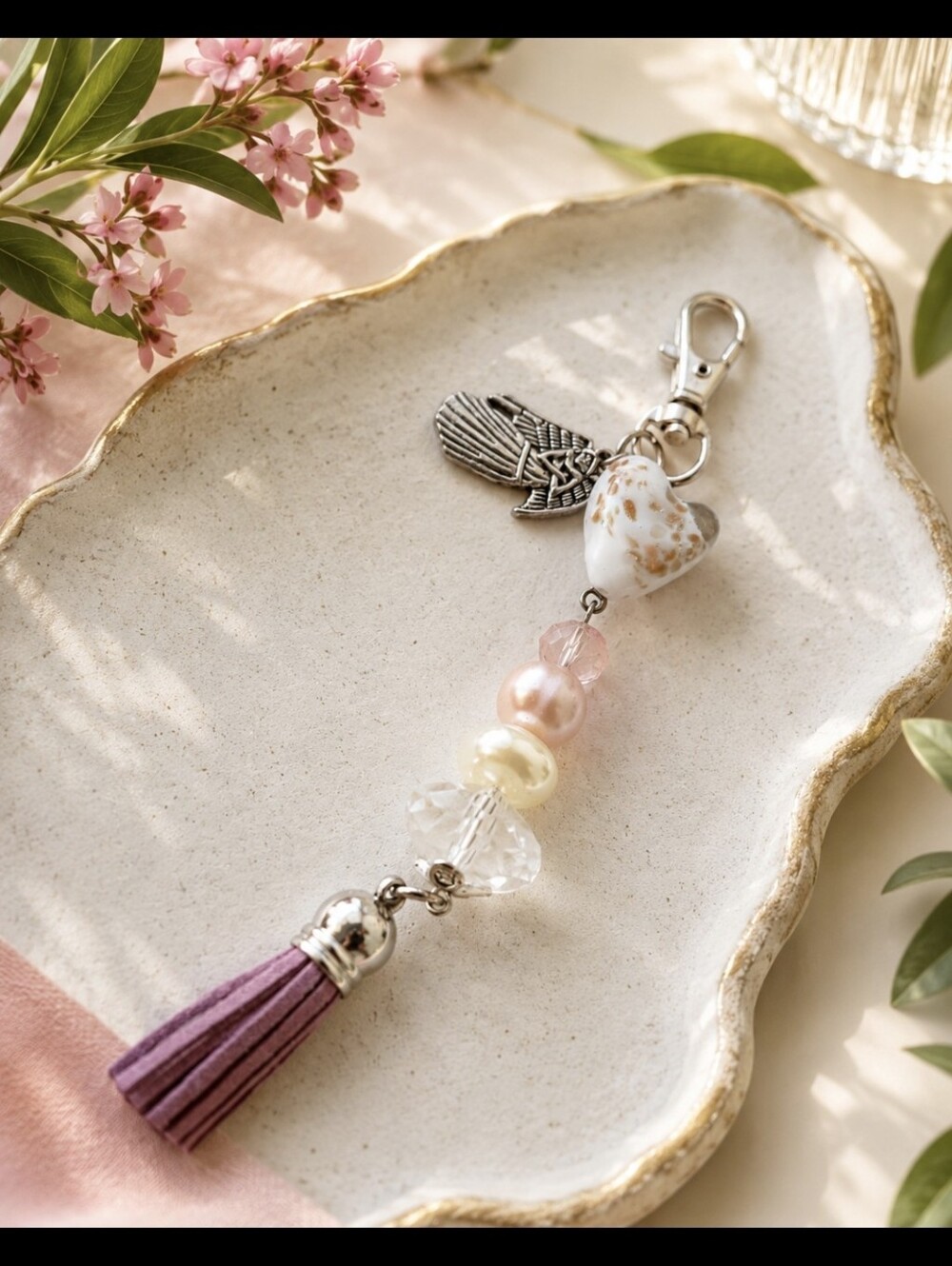 Angel , murano  keychain